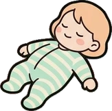 People lying down, a sticker from the The Nursery world