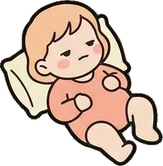 People lying down, a sticker from the The Nursery world