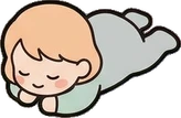 People lying down, a sticker from the The Nursery world
