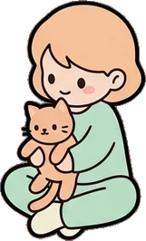 People sitting, a sticker from the The Nursery world
