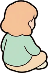 People sitting, a sticker from the The Nursery world