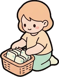 People sitting, a sticker from the The Nursery world