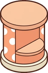 Side tables, a sticker from the The Nursery world