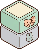 Side tables, a sticker from the The Nursery world
