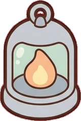 Candles and small lights, a sticker from the The Nursery world