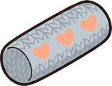 Cushions and blankets, a sticker from the The Nursery world