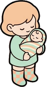 People standing, a sticker from the The Nursery world