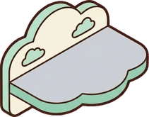 Wall shelves, a sticker from the The Nursery world
