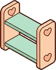 Wall shelves, a sticker from the The Nursery world