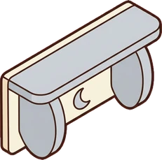 Wall shelves, a sticker from the The Nursery world