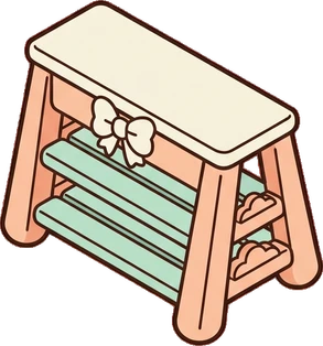 Desks and workbenches, a sticker from the The Nursery world