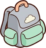 Bags, hats and shoes, a sticker from the The Nursery world