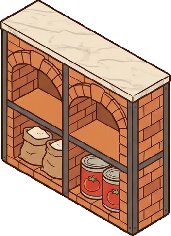 Bookcases, a sticker from the The Pizzeria world