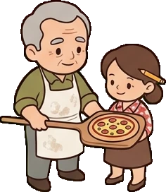 People together, a sticker from the The Pizzeria world