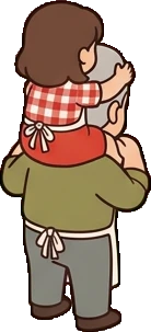 People together, a sticker from the The Pizzeria world