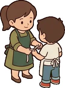 People together, a sticker from the The Pizzeria world