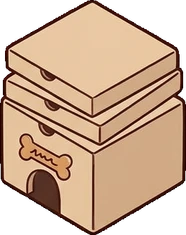 Pet beds and homes, a sticker from the The Pizzeria world