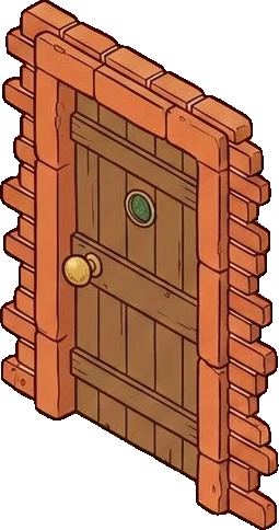 Doors, a sticker from the The Pizzeria world