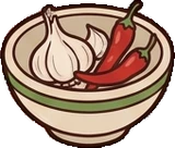 Baskets and floor things, a sticker from the The Pizzeria world