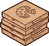 Baskets and floor things, a sticker from the The Pizzeria world
