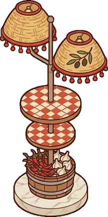Floor lamps, a sticker from the The Pizzeria world
