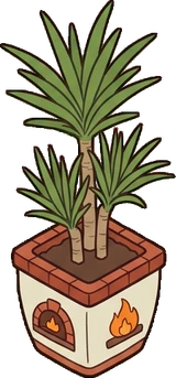 Floor plants, a sticker from the The Pizzeria world