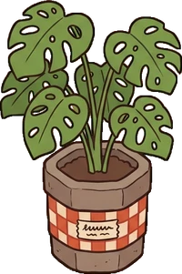 Floor plants, a sticker from the The Pizzeria world