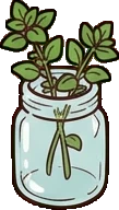 Small plants, a sticker from the The Pizzeria world