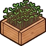 Small plants, a sticker from the The Pizzeria world
