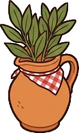 Small plants, a sticker from the The Pizzeria world