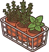 Small plants, a sticker from the The Pizzeria world