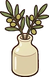 Small plants, a sticker from the The Pizzeria world