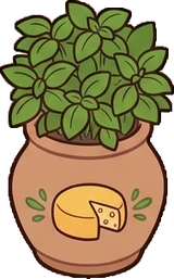 Small plants, a sticker from the The Pizzeria world