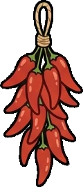 Garlands and hanging things, a sticker from the The Pizzeria world