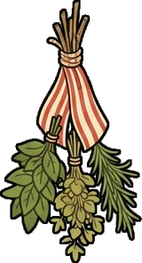 Garlands and hanging things, a sticker from the The Pizzeria world