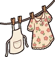 Garlands and hanging things, a sticker from the The Pizzeria world