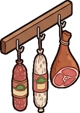 Garlands and hanging things, a sticker from the The Pizzeria world