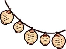 Garlands and hanging things, a sticker from the The Pizzeria world