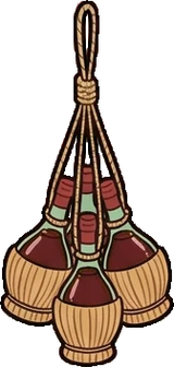 Garlands and hanging things, a sticker from the The Pizzeria world