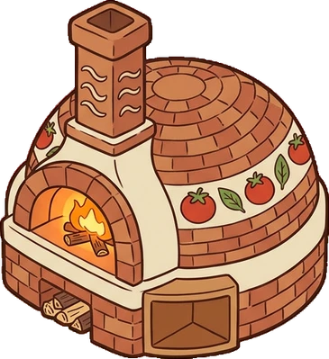 Cheminées et poêles, un sticker du monde La pizzeria