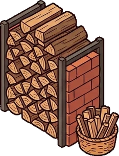 Big floor pieces, a sticker from the The Pizzeria world