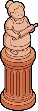 Big floor pieces, a sticker from the The Pizzeria world
