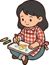 People sitting, a sticker from the The Pizzeria world