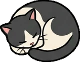 Cats and small animals, a sticker from the The Pizzeria world