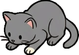 Cats and small animals, a sticker from the The Pizzeria world