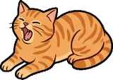 Cats and small animals, a sticker from the The Pizzeria world