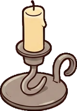 Candles and small lights, a sticker from the The Pizzeria world
