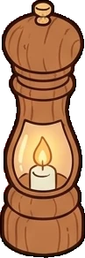Candles and small lights, a sticker from the The Pizzeria world