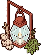 Candles and small lights, a sticker from the The Pizzeria world