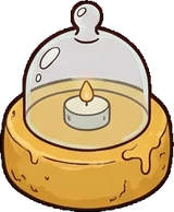 Candles and small lights, a sticker from the The Pizzeria world